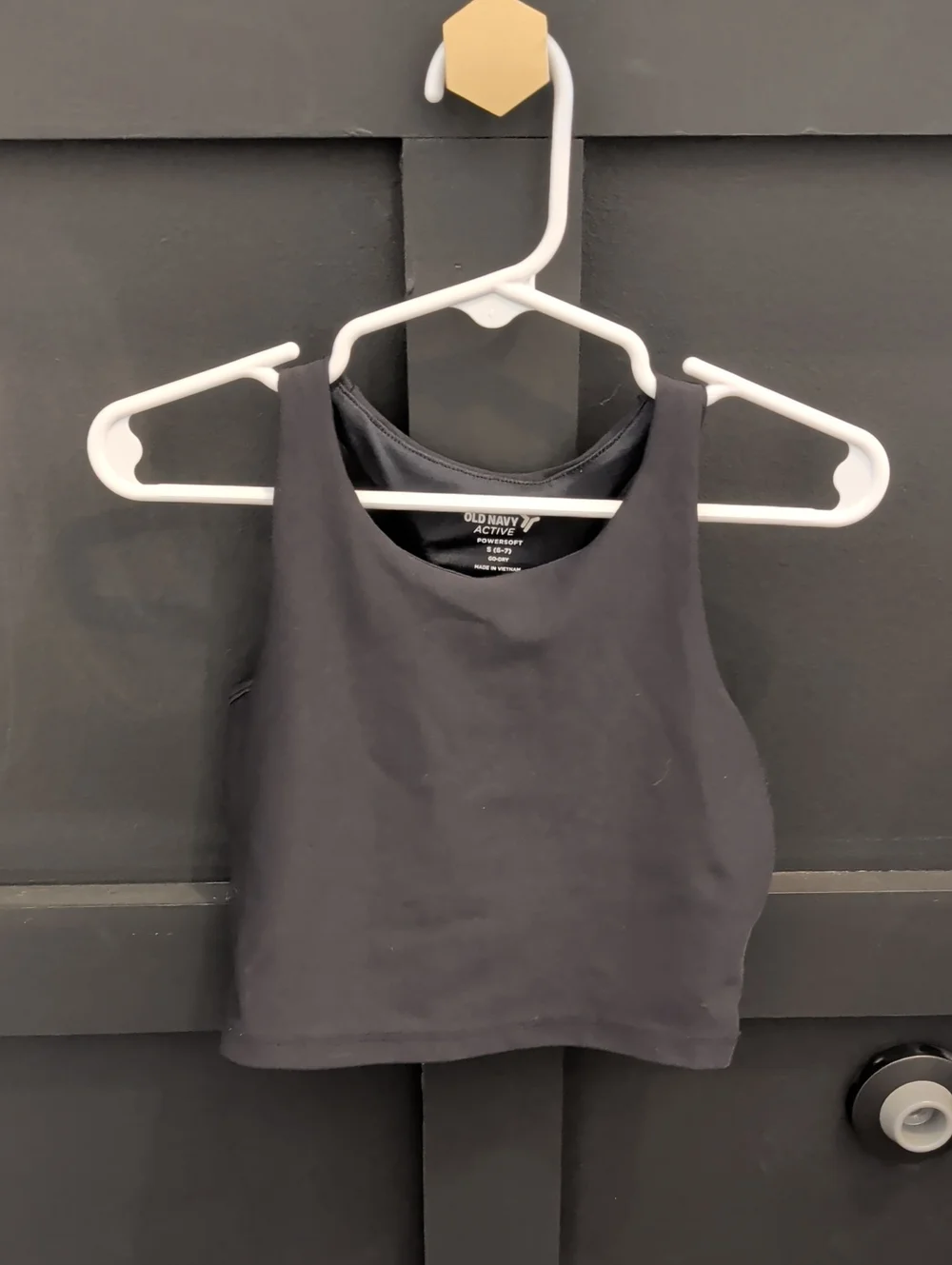 Old Navy Active Girl's Black Cropped Tank Top